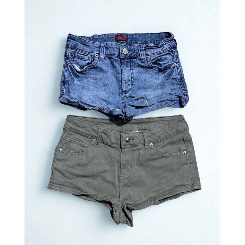 Womens Lot 20 Y2K Denim Shorts Jeans Sweatpants Abercrombie Baby Phat READ INFO - Picture 11 of 14